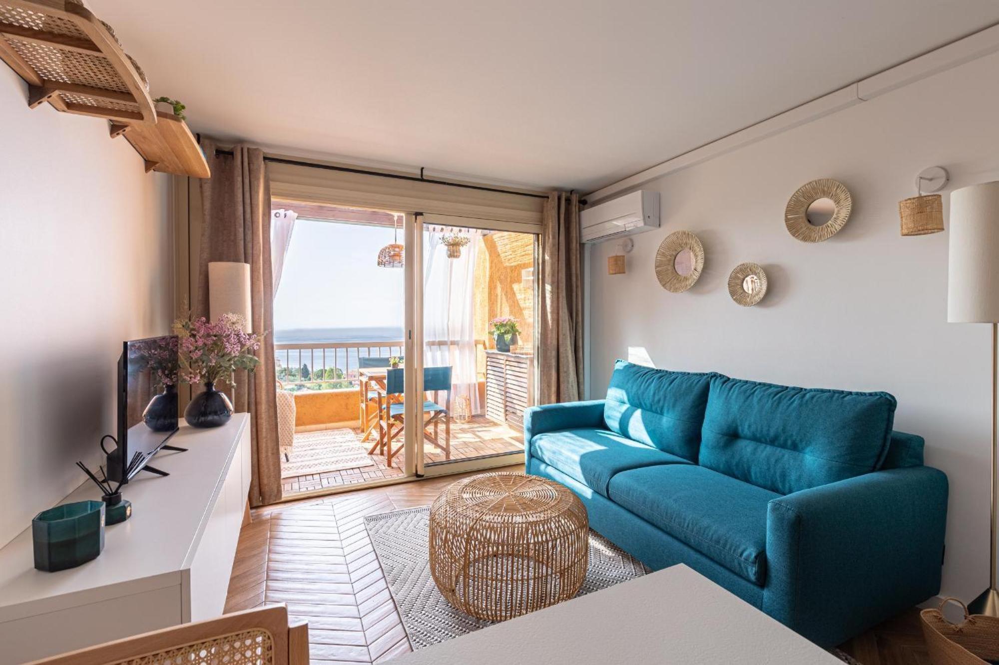 Vue Mer Et Jardin Theoule-sur-Mer Bagian luar foto
