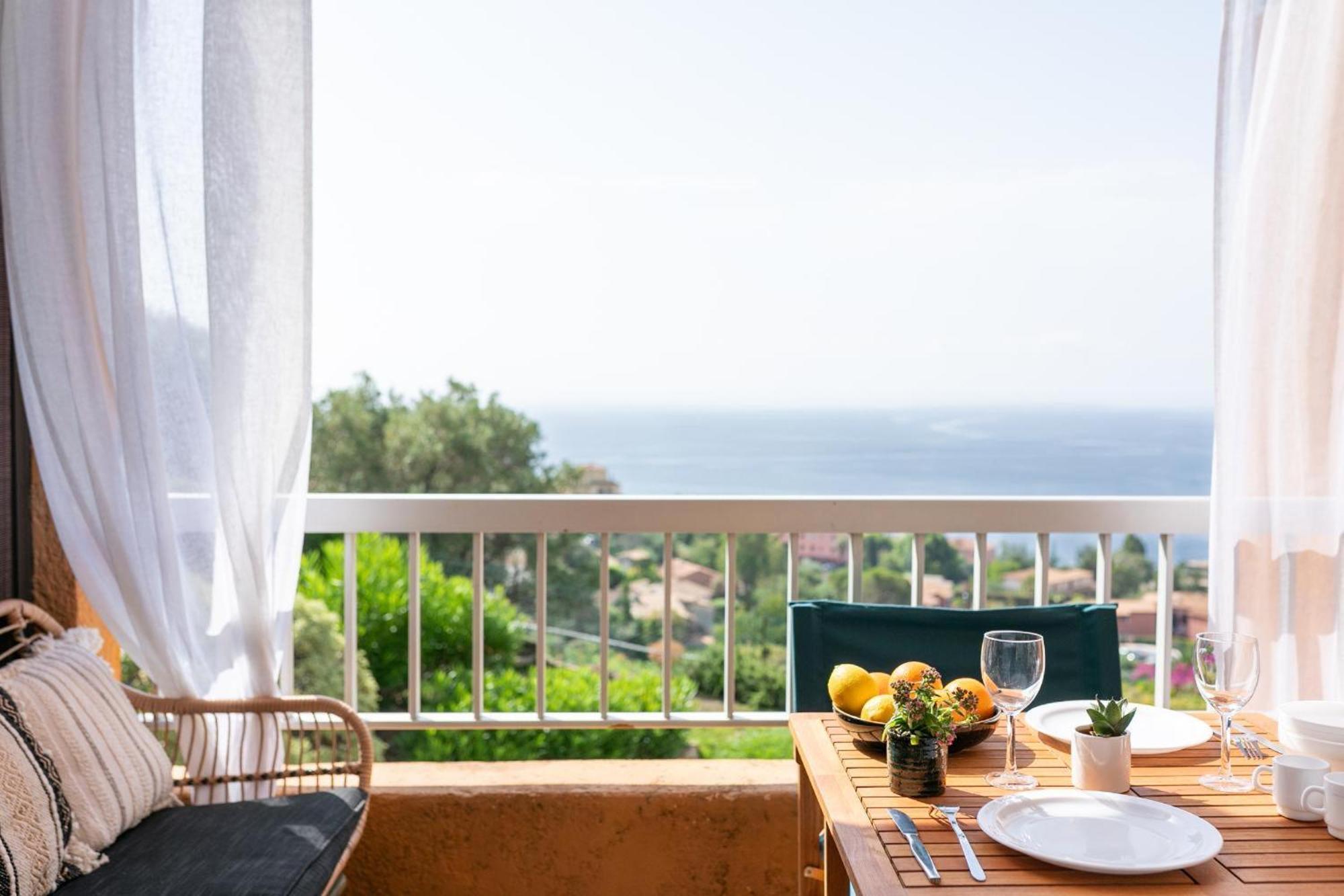 Vue Mer Et Jardin Theoule-sur-Mer Bagian luar foto
